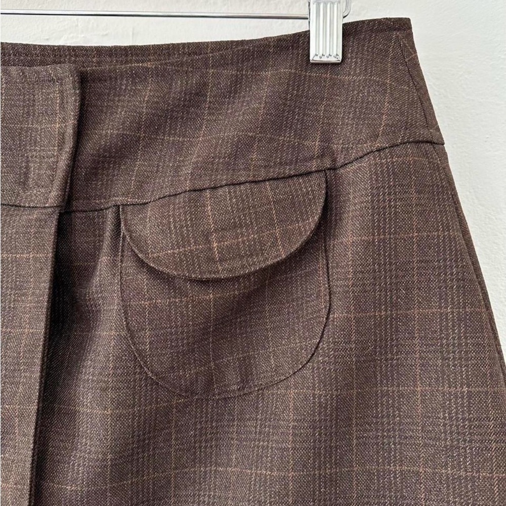 Esprit Vintage‎ Brown Plaid Mini Skirt - Picture 3 of 4